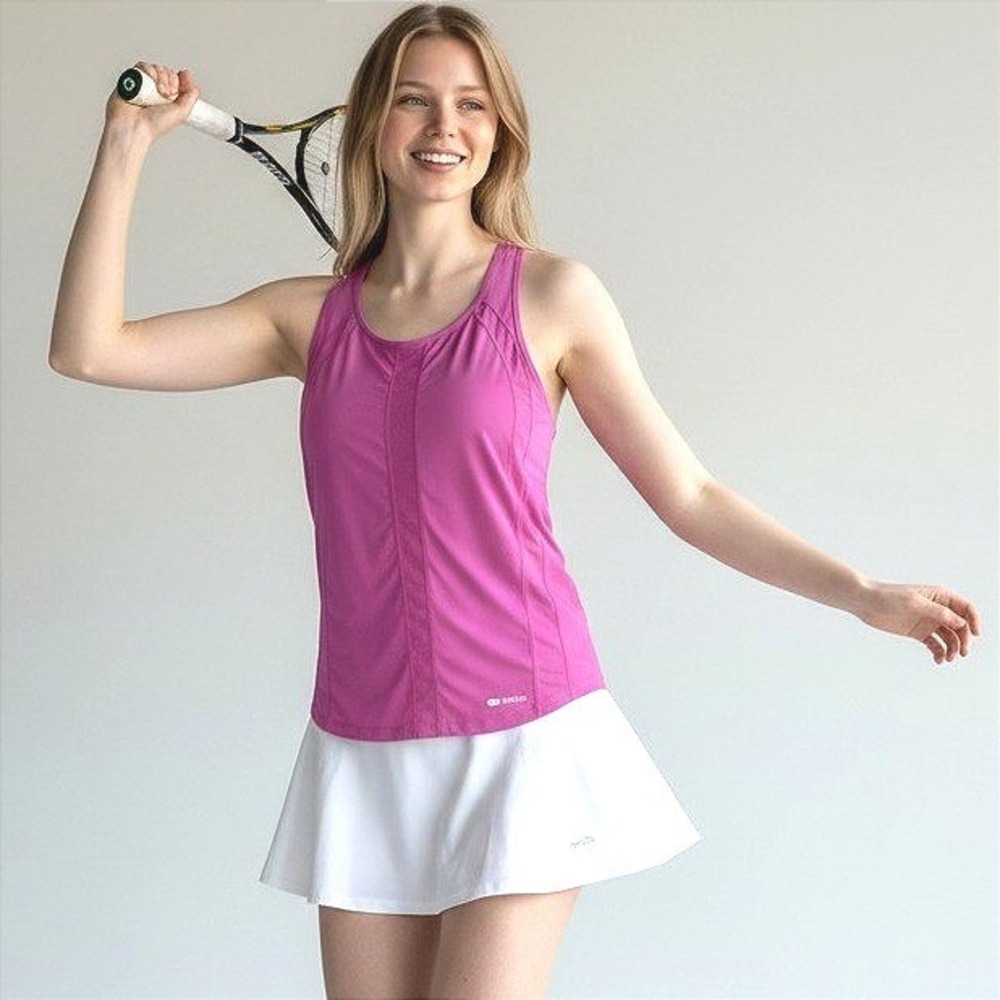 Sugoi Womens 2XL Pink Racerback Top Built In Bra Pro Fit‎ Athletic Running NEW